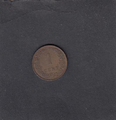 Beschrijving: 1 Cent WILHELMINA  